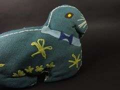 Vintage Handcrafted Seal Plush Pillow