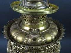 Stunning 30" Banquet Oil Lamp with Globe & Chimney