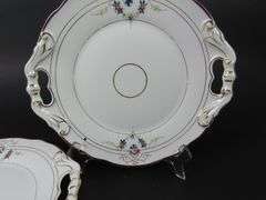 Lot of 2 Vintage Double Handled Plates
