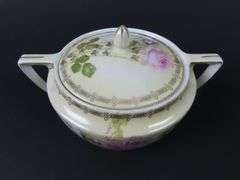 Weiman Handpainted Double Handled Covered Dish - Made in Germany