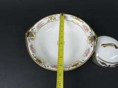 Handpainted Nippon Serving Bowl with Lid