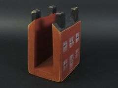 Vintage Primitive Wood House Napkin Holder