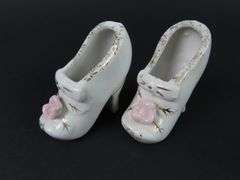Lot of 2 Small Porcelain Shoes