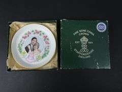 Vintage Bone China Coaster of Prince Charles & Lady Diana in Box - Made in England