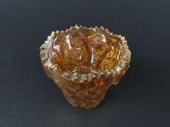 Vintage "Daisy & Button" Marigold  Carnival Glass Toothpick Holder by Imperial Glass