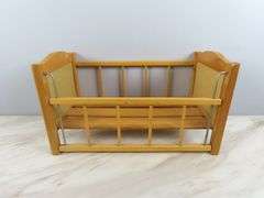 Vintage Strombecker Wooden Doll Crib