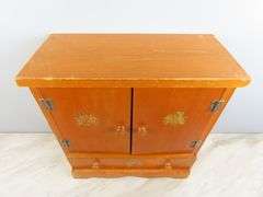 Large Vintage Matching Wooden Doll Wardrobe