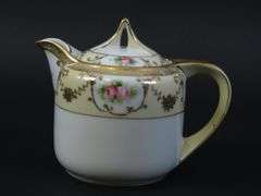 Vintage Handpainted Nippon Chocolate Pot with Lidded Sugar Bowl & Creamer - Made in Japan