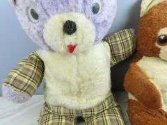 Lot of 2 Vintage Plush Bears
