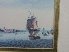 Framed Ship Print #2 Likely by French Artist Ambroise Louis Garneray
