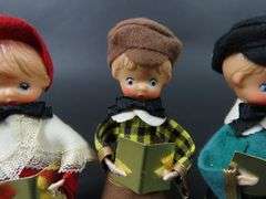 Trio of Vintage Felt Carolers - Made in Japan