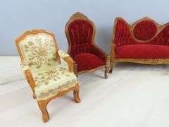Lot of Victorian Style Doll House Furniture