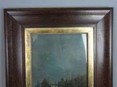 Antique Framed Painting Signed Hugo