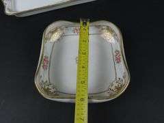 Handpainted Nippon Tray & Nut Bowl - Made in Japan