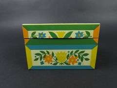 Retro Metal Recipe Box with Recipes