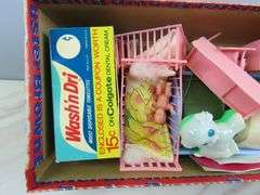 Box of Vintage Doll Toys with Heads