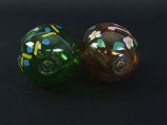 Lot of 6 Decorative Glass Easter Eggs