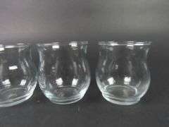 Lot of 4 Vintage Glass Votive Holders