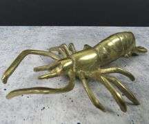 Vintage Brass Lobster Décor