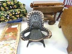 Lot of Doll House Furniture with Area Rug & Runner