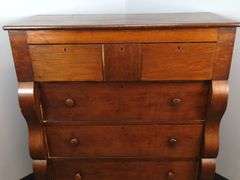 Antique Empire Style Mahogany Chest of Drawers