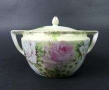 Weiman Handpainted Double Handled Covered Dish - Made in Germany