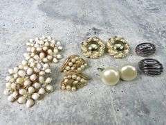 5 Pairs of Vintage Clip Earrings