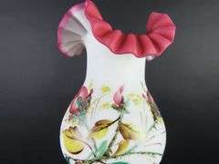 Antique Marble Base Oil Lamp with Beautiful Handpainted Shade