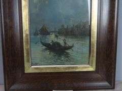 Antique Framed Painting Signed Hugo