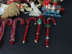Another Big Lot of Mostly Vintage Christmas Décor with Handcrafted Ornaments