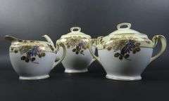 Lot of 3 Noritake Handpainted Teapot with Sugar & Creamer - Made in Japan