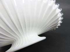 Vintage Fenton Silvercrest Ribbed Low Foot Banana Bowl