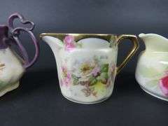 Mixed Lot of 3 Antique Handpainted Creamers