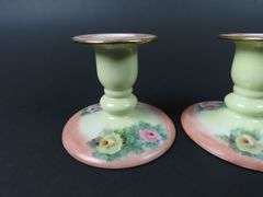 Antique Handpainted Candlesticks
