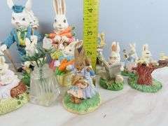 Mixed Lot of Composite Rabbit Décor
