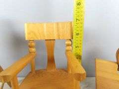 Lot of 3 Strombecker Wooden Doll House Chairs