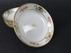 Lot of 6 Antique Handpainted Nippon Berry Bowls