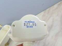 Lot of Enameled Cast Iron Doll House Bathroom Fixtures