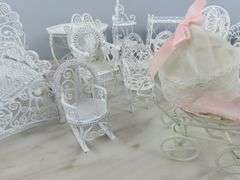 Big Lot of Metal Doll House Furniture