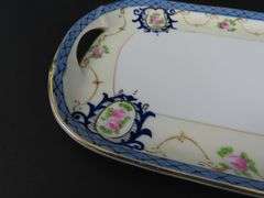 Noritake Handpainted Rectangle Handled Tray - Made in Japan