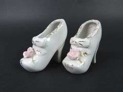Lot of 2 Small Porcelain Shoes
