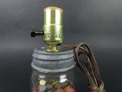 Handcrafted Jar of Buttons Lamp