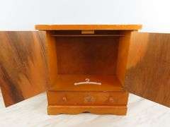 Large Vintage Matching Wooden Doll Wardrobe