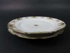 Lot of 2 Handpainted Nippon 10" Dinner Plates