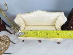 Big Lot of Doll House Furniture with Sofa & Secretary