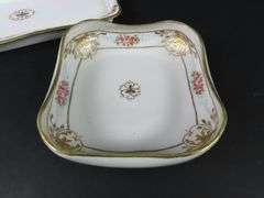 Handpainted Nippon Tray & Nut Bowl - Made in Japan