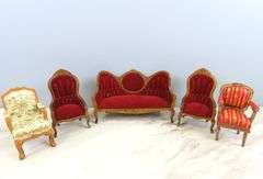 Lot of Victorian Style Doll House Furniture