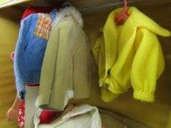 Barbie, Ken and Tons of Clothes in Vintage Fashion Doll Trunk