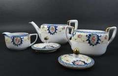 Noritake Tea Pot with Lidded Sugar & Creamer - Made in Japan