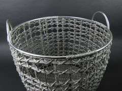 Metal Reinforced Faux Jute Basket